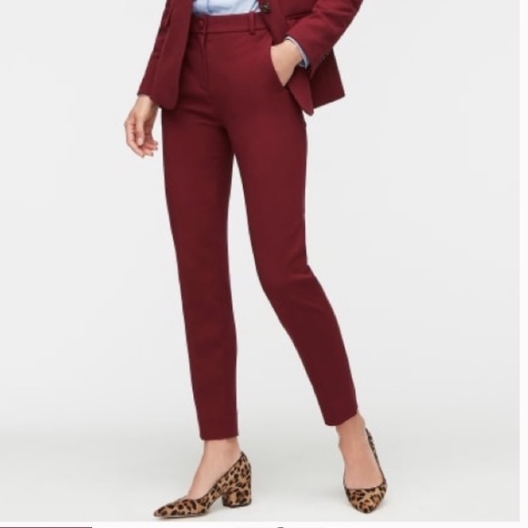 Burgundy J Crew Trousers - Picture 1 of 6